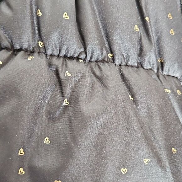 Jessica Simpson Girls Puffy Winter Coat With Faux Fur Hood & Mittens 10/12 Black - Picture 13 of 16